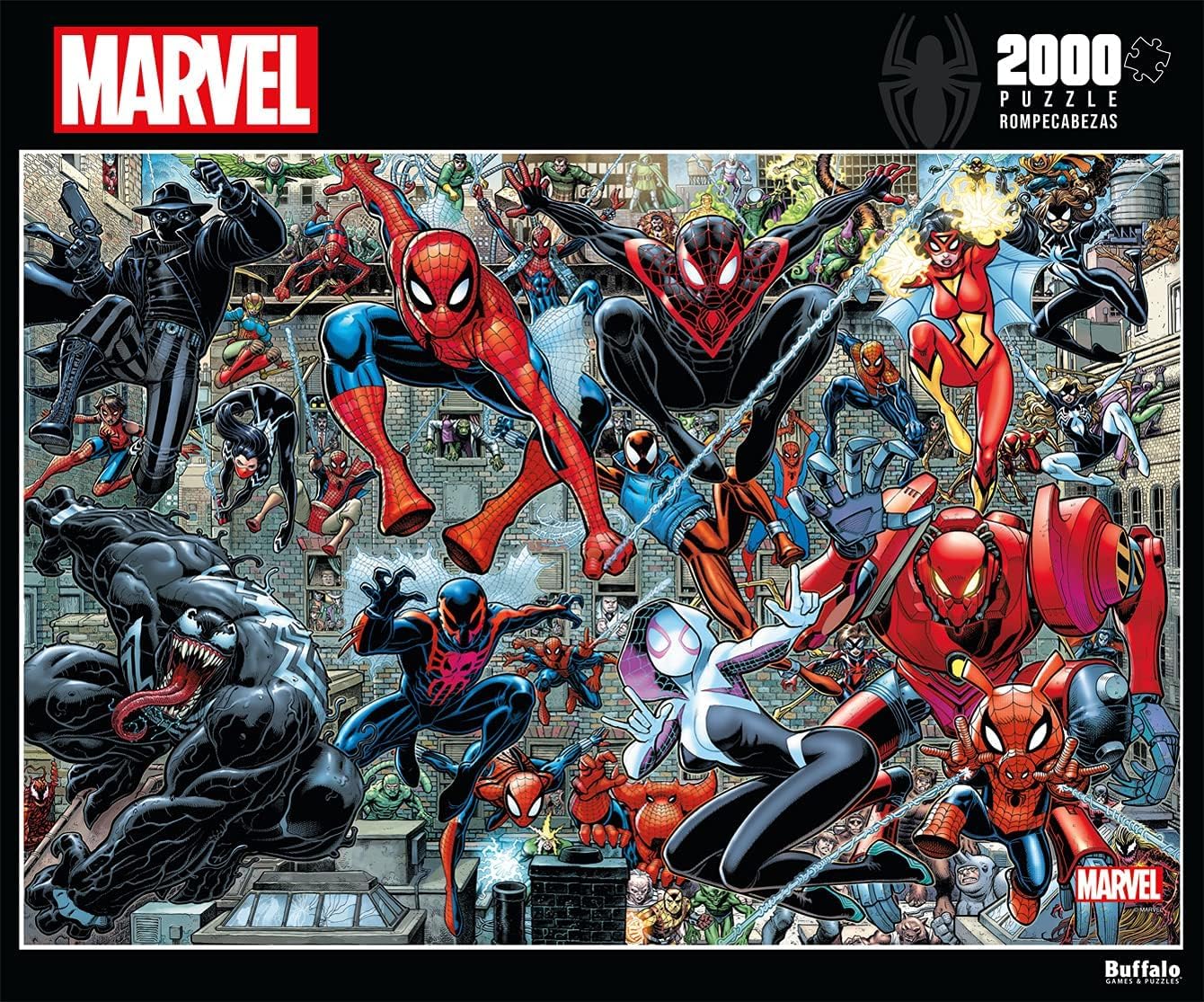 Buffalo Games - Marvel - Spider-Verse - 2000 Piece Jigsaw Puzzle for Adults Challenging Puzzle Perfect for Game Nights - Finished Puzzle Size is 38.50