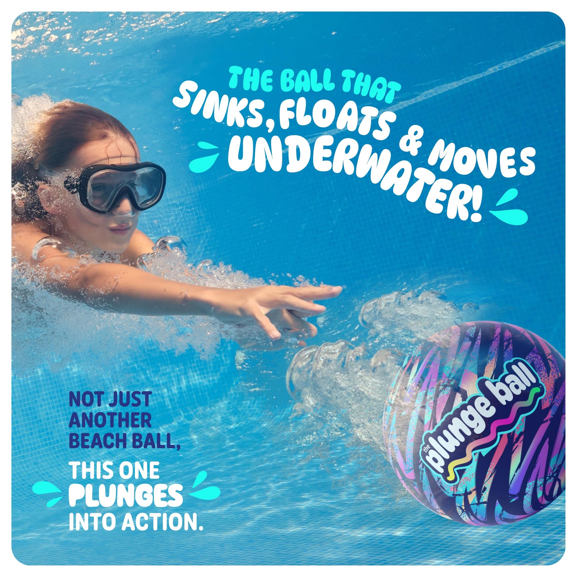 HydroSport Plunge Ball - Pool Toys - Swimming Pool Games for Kids, Adults and Family - Water Balls - Water Toys for Kids Ages 8-12 - Teens, Boys Fun