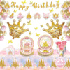 Butterfly Birthday Decorations, Birthday Decorations for Girls - 2 Big Butterfly Foil Balloons, 3D Butterfly Wall Decor, Banner, Tablecloth, Plates