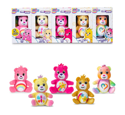 Micro Teenies - Care Bears 3" Micro Plush 5-Pack Treasure Box - Collectible Miniature Plush Figure, Suffed Animal, Toy Mini Soft Figure for Kids Ages
