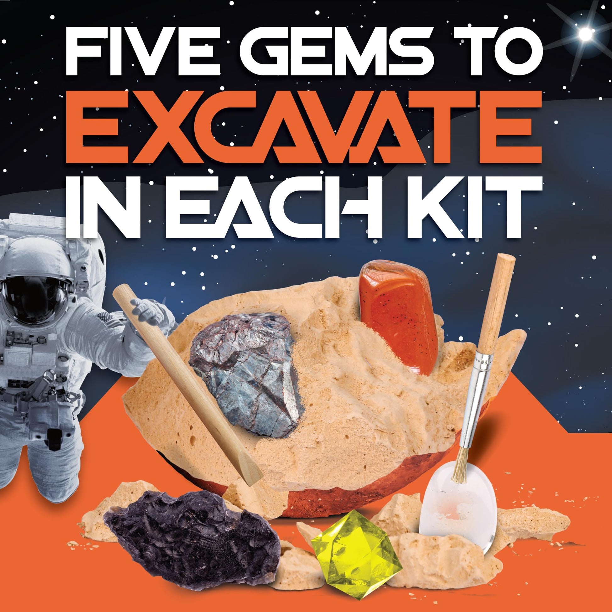Cosmic Dig Kit by Big Discoveries - Explore the Planets of the Solar System with Gem & Fossil Excavation Kits for Kids | STEM Toy Science Dig Kits