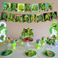 Frog Party Decorations,Kermit Frog Birthday Party Supplies Includes Banner- Cake Topper - 24 Cupcake Toppers - 18 Balloons