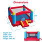 Funormous Enormous Giant Bounce House for Kids, Indoor Outdoor Inflatable Huge Bouncy Castle with Double Basketball Hoops, Includes Air Blower
