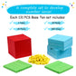 Simply magic 131 PCS Foam Base Ten Blocks for Math - Place Value Blocks, Base 10 Math Manipulatives K-3, Math Counters, Number Blocks, Math Cubes