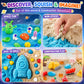 AGENTLAN Stackable Sensory Bin, Construction & Space Sensory Sand Play Set