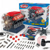 Playz V8 Combustion Engine Model Kit that Runs - Build Your Own STEM Mini V8 Model Engine Kit for Adults & Kids Age 12+, Visible V8 Mini Engine Kit