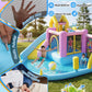 AKEYDIY Inflatable Bounce House,Kids Bouncy Castle Water Parkfor 2~10, Indoor/Outdoor Bouncy House with Blower Included,Pastel Bouncer Jump House