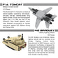 Apostrophe Games 5 Military Building Block Sets (730 Pieces) F/A-18 Hornet, F-14 Tomcat Fighter Jet, AH-64 Apache Helicopter, M2 Bradley Tank,