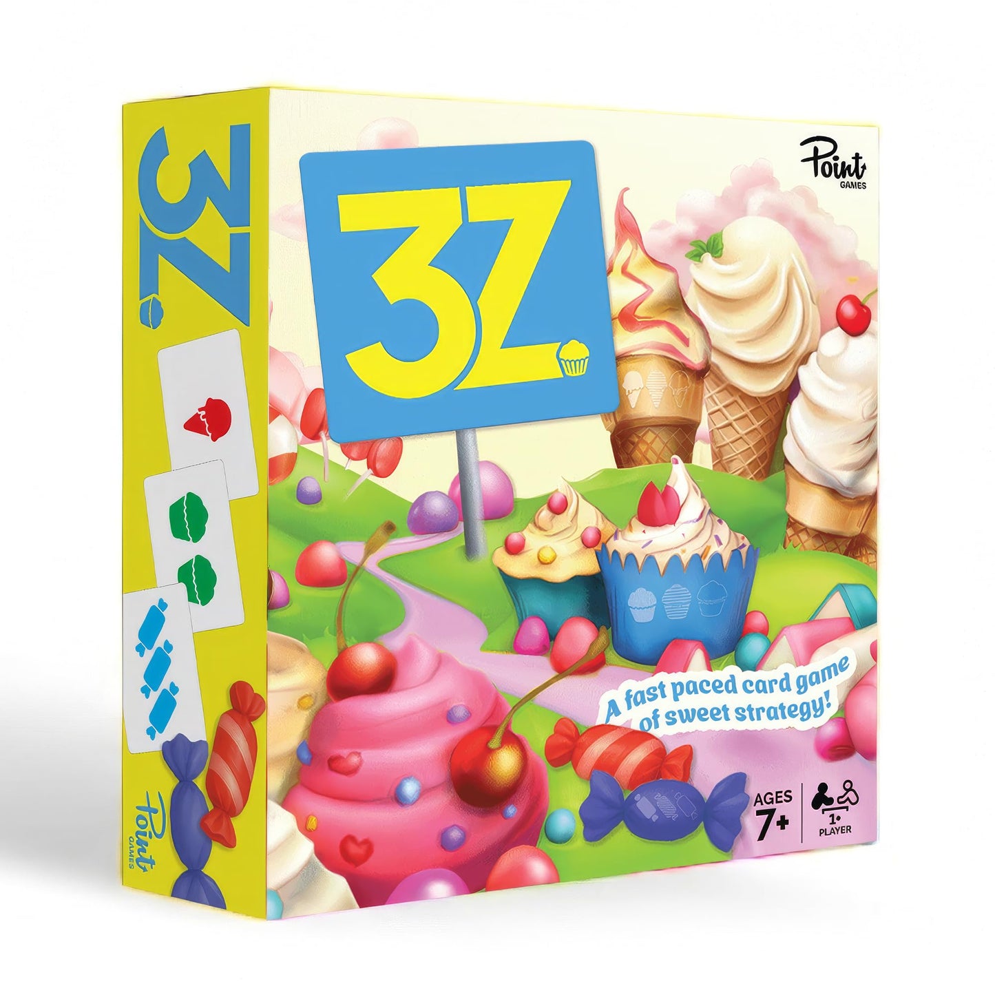 Point Games 3Z Card Game Fast-Paced Sweet Strategy & Matching Game for Kids, Families & Adults - Brain Teaser Pattern Recognition - Ages 7+ - 1 or