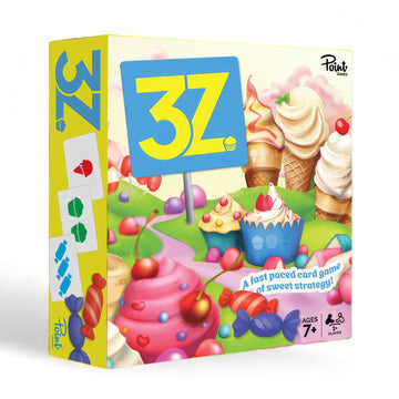 Point Games 3Z Card Game Fast-Paced Sweet Strategy & Matching Game for Kids, Families & Adults - Brain Teaser Pattern Recognition - Ages 7+ - 1 or