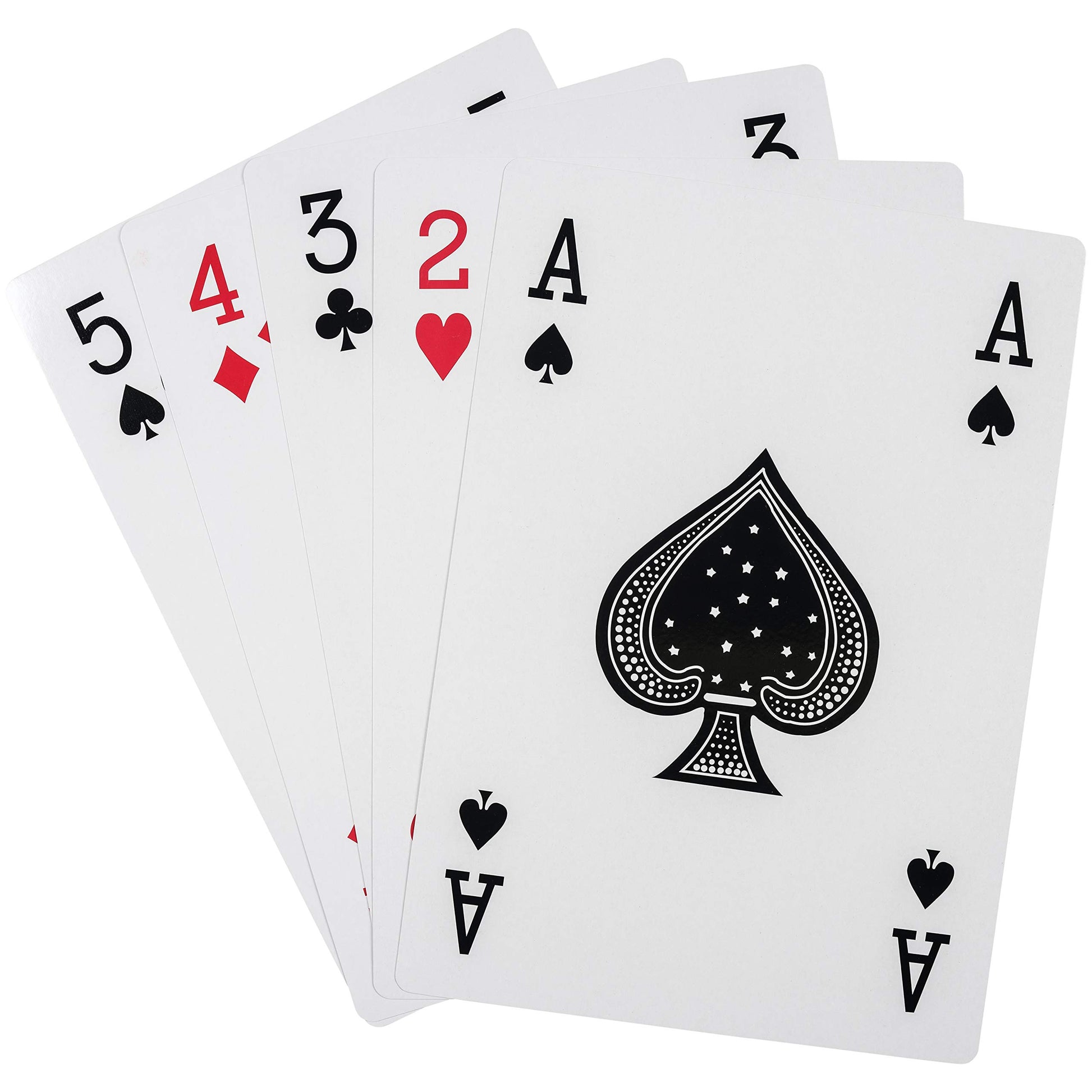 PREXTEX Jumbo Playing Cards Full Deck Huge Poker Index Giant Playing Cards Fun for All Ages! - s - Size 8.5 x 11 Inches