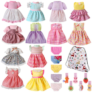 Alive Baby Doll Clothes and Accessories - 10 Sets Girl Doll Clothes Dress for 12 13 14 Inch Dolls, Baby Doll Clothes - Dolls Outfits Accessories