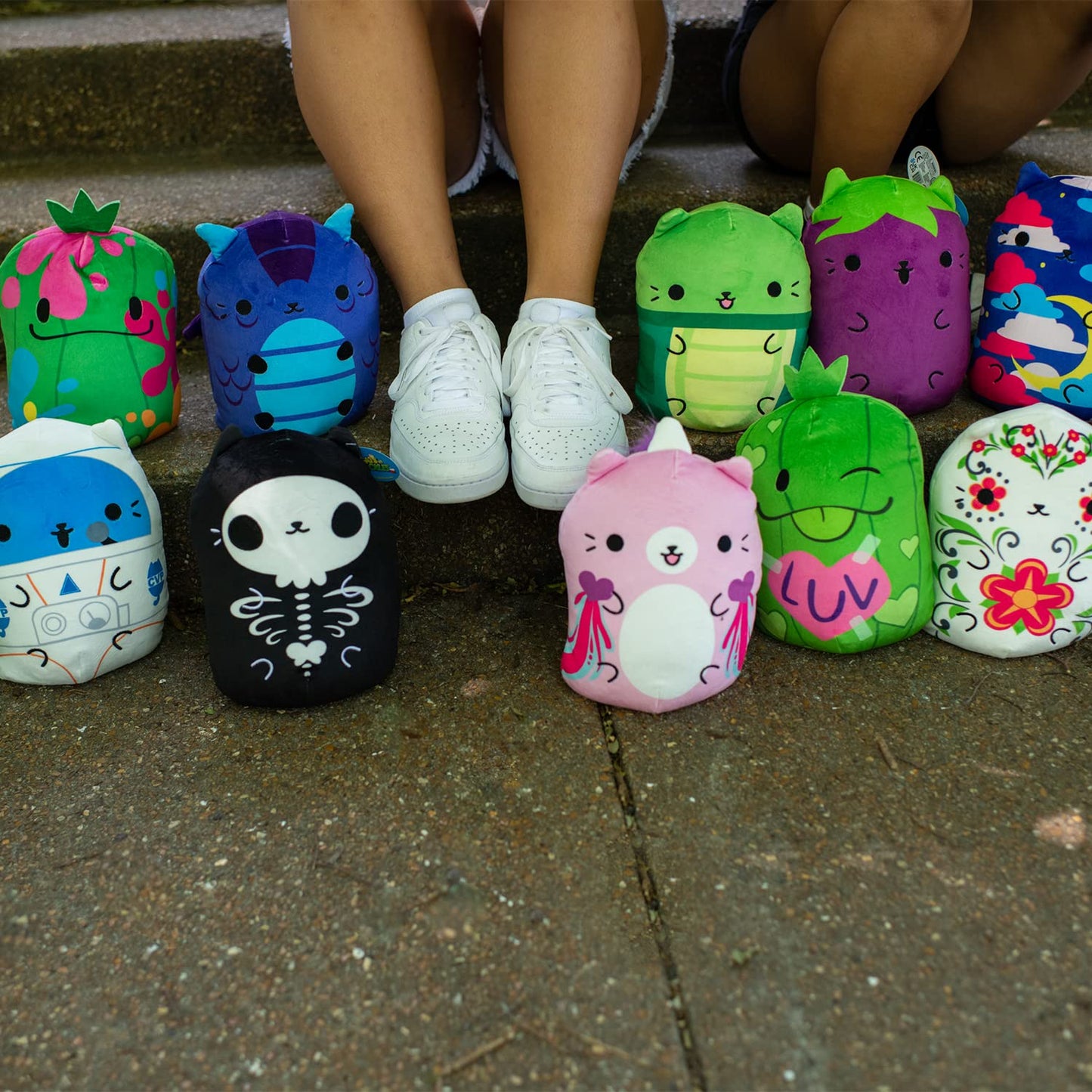 Cats vs Pickles - Jumbo - Twinkle Kitty - Super Soft and Squishy Stuffed Bean-Filled Plushies - Great for Kids, Boys, & Girls - Collect as Desk Pets