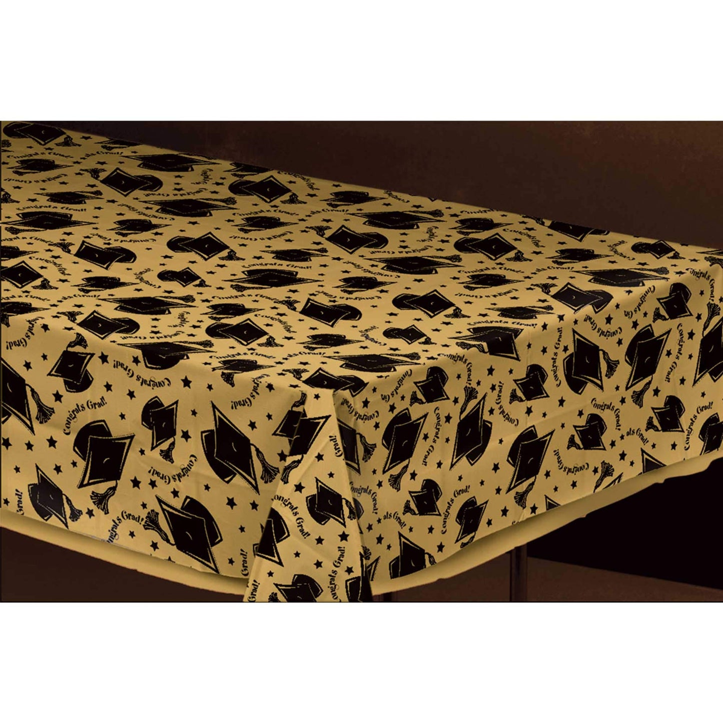 Amscan 570106 Graduation Party Plastic Tablecover, 1ct, Multicolor