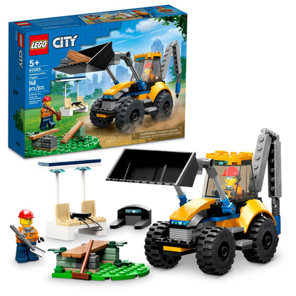 LEGO City Construction Digger 60385 Building Toy - Excavator Model Featuring Tools and Minifigures, Vehicle Building Set for Fun Creative Play
