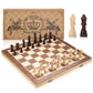 ASNEY Upgraded Magnetic Chess Set, 15" Tournament Staunton Wooden Chess Board Game Set with Magnets, Crafted Chesspiece ans Storage Slots for Kids