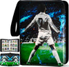 Soccer Card Binder 900 Pockets, 50 Sleeves Large Soccer Binder 3 Ring Zipper Trading Cards Holder 9 Pocket, Sport Card Collection Folder Book Storage