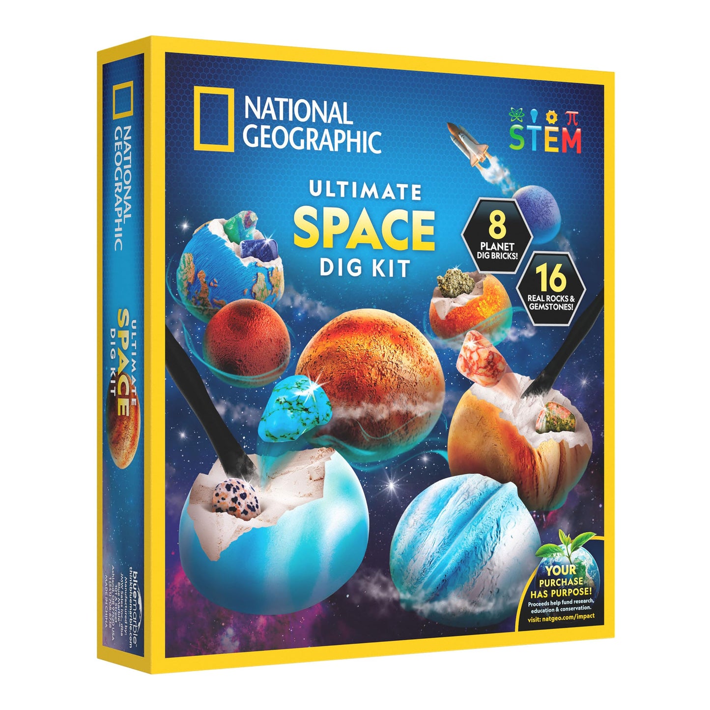 National Geographic Space Gemstone Dig Kit with 16 Real Specimens