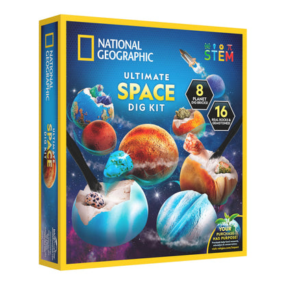 National Geographic Space Gemstone Dig Kit with 16 Real Specimens