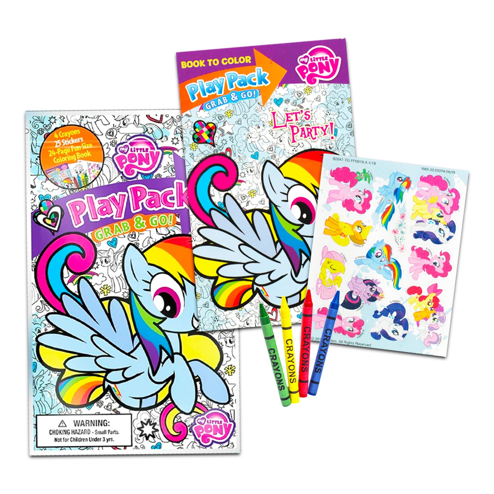 My Little Pony Sticker by Number Book Set - MLP Coloring Activity Book Bundle with Sticker Mosaic, Play Pack, More | MLP Activities for Kids