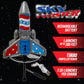 Hyper Drive SkyTwister Rocket - Rechargeable Electric Launch Rocket With Parachute Deploy - Flies Up To 200 Feet - Safe Toy For Kids Ages 8+ - Fully