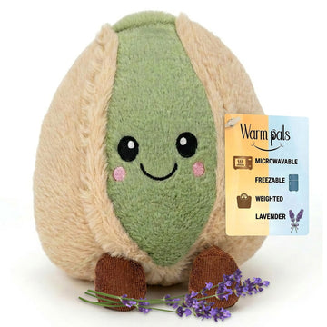 Warm Pals Pablo Pistachio - Microwavable & Weighted Plush Stuffed Animal - Heated Plushie for Warmth - Cute, Soft, Cozy Toy for Adults & Children