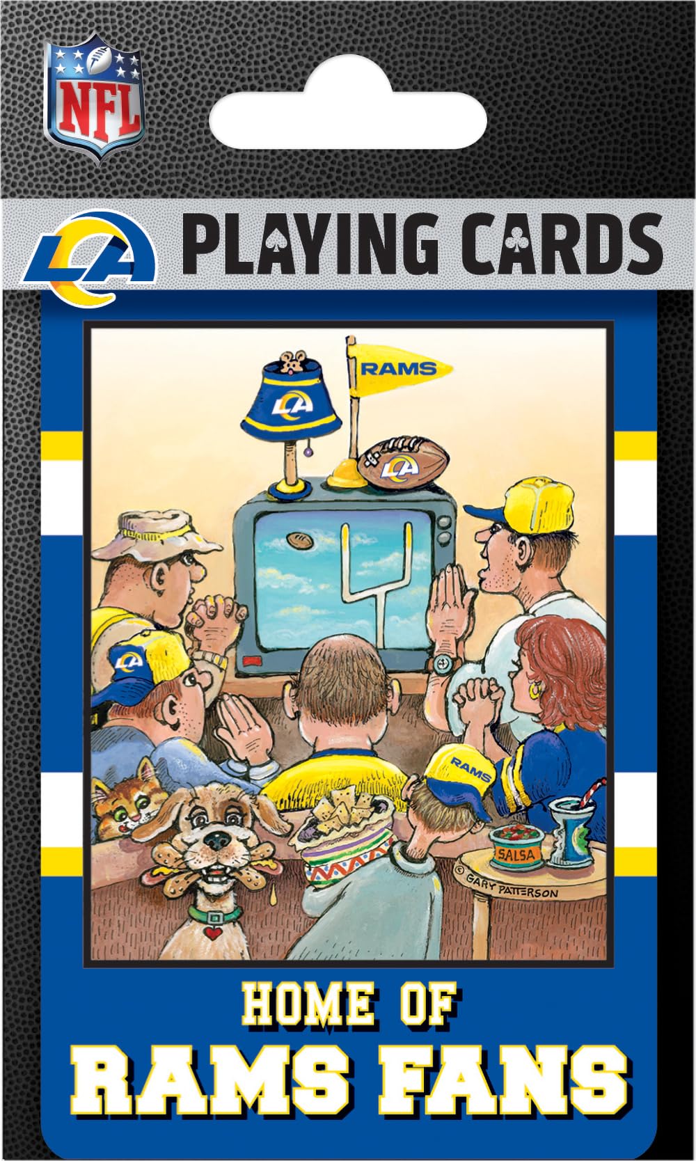 Masterpieces NFL Los Angeles Rams Playing Cards - Officially Licensed, 54 Card Deck - Ages 4+