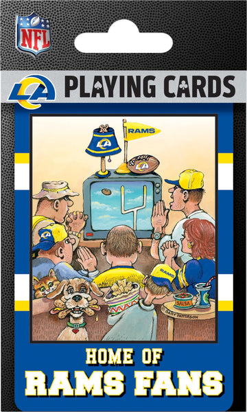 Masterpieces NFL Los Angeles Rams Playing Cards - Officially Licensed, 54 Card Deck - Ages 4+