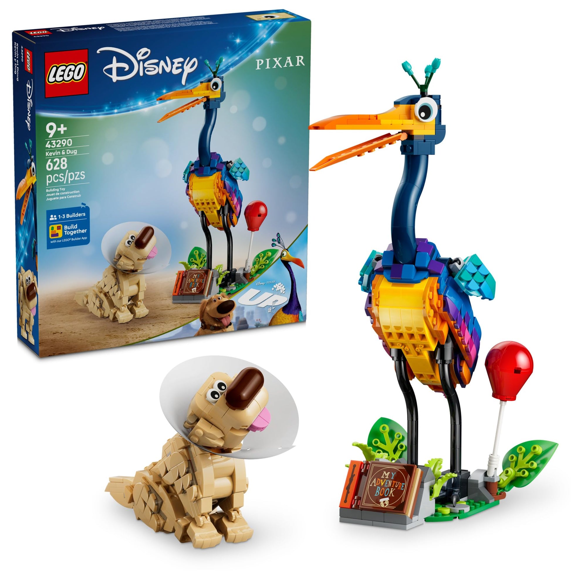 LEGO Disney and Pixar Kevin & Dug Building Toy - 'Up' Movie Set for Girls & Boys, Ages 9+ - Disney Gift for Kids & Fans - Kids Bedroom or Desk Decor
