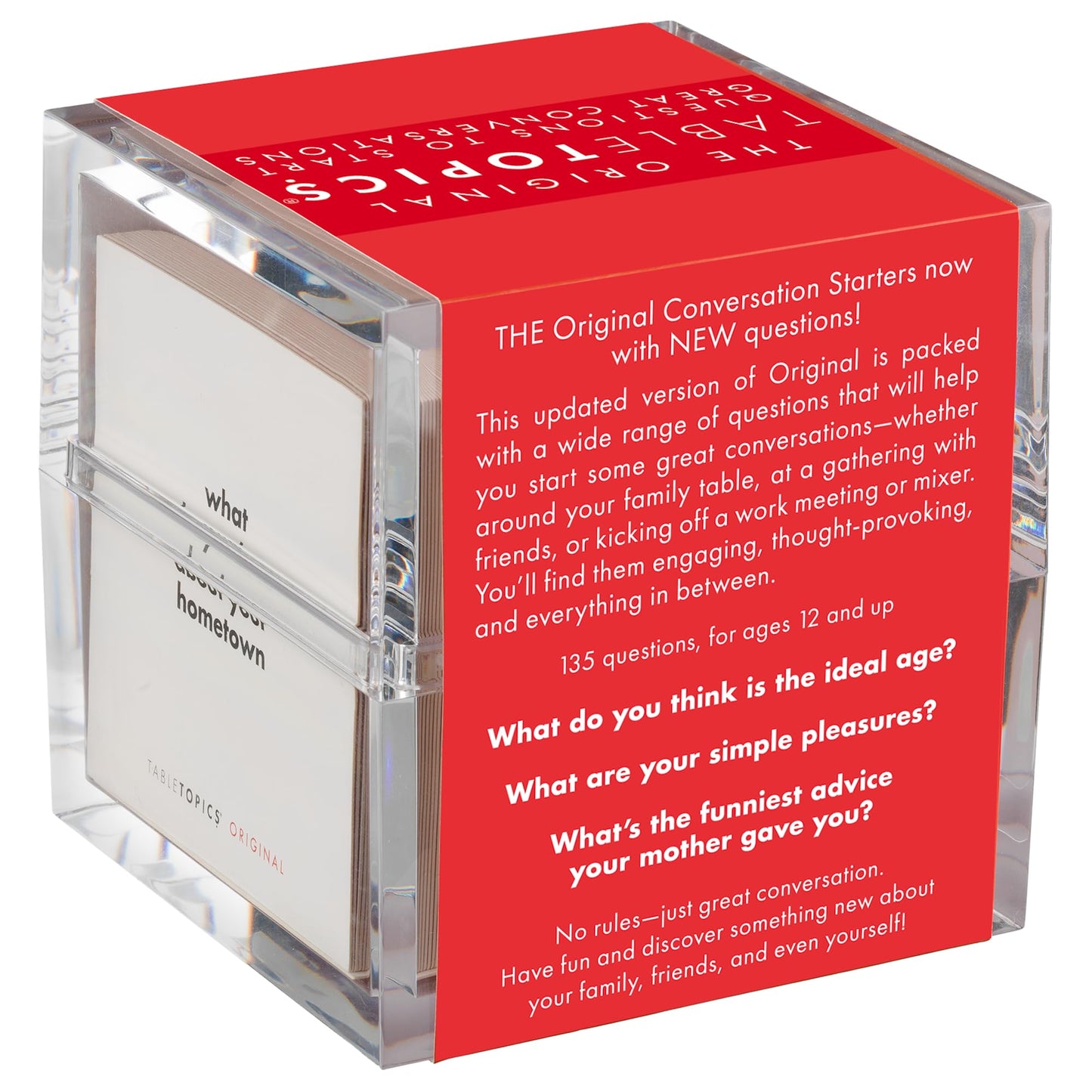 TableTopics - The Original Conversation Starter Cards - 135 Questions to Break the Ice & Build Connection with Friends, Acquaintances, & Coworkers