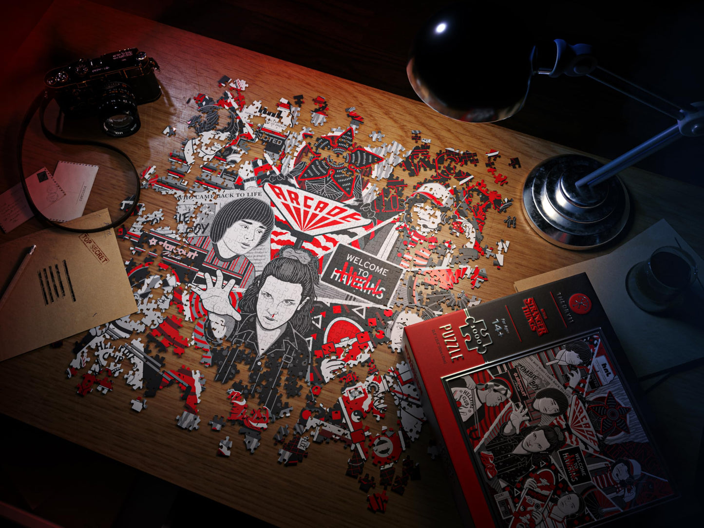 theory11 Stranger Things Jigsaw Puzzle - 1,000 Piece Jigsaw Puzzle - Officially Licensed Stranger Things Merchandise & Collectibles - Precision Fit