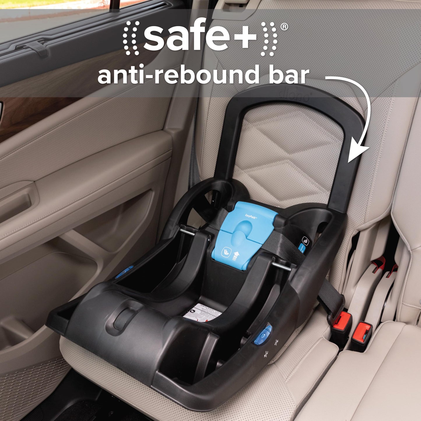 Diono LiteClik30 R and RX SafePlus Base, Stay-in-Car Base for Second Vehicle, Compatible with LiteClik30 R and RX SafePlus Car Seats, Features Steel