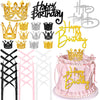 30 PCS Crown Cake Topper Cake Decorations for Women Princess Cake Decoration Tiara Cake Topper Birthday Princess Cake Topper Mini Crown Cake Topper
