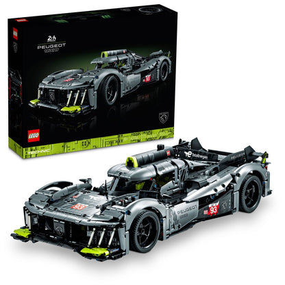 LEGO Technic Peugeot 9X8 24H Le Mans Hybrid Hypercar 42156 Collectible Race Car Building Kit for Adults and Teens, 1:10 Scale Racing Car Model, Gift