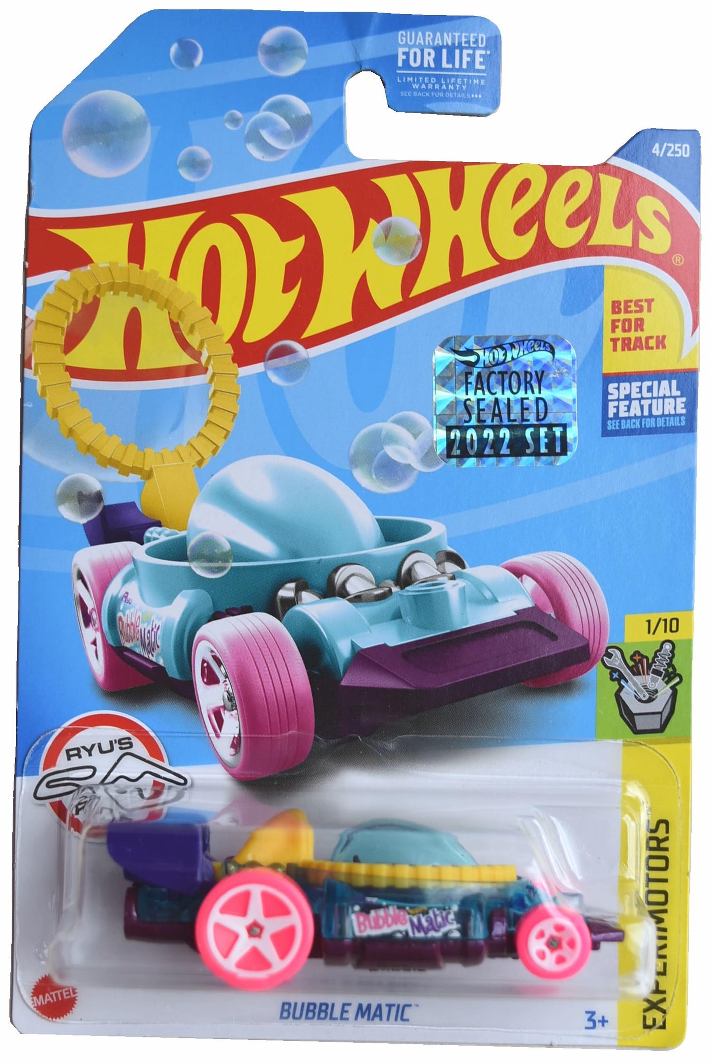 Hot Wheels Bubble Matic, Experimotors 1/10 [Blue] 4/250