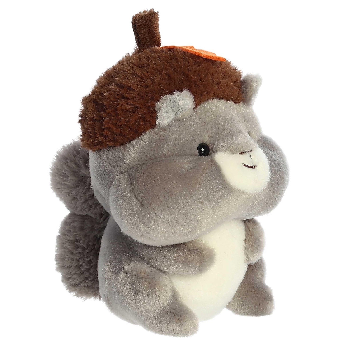 Aurora Festive Holiday Life in A Nutshell Squirrel Stuffed Animal - Seasonal Cheer - Heartwarming Gifts - Gray 8 Inches