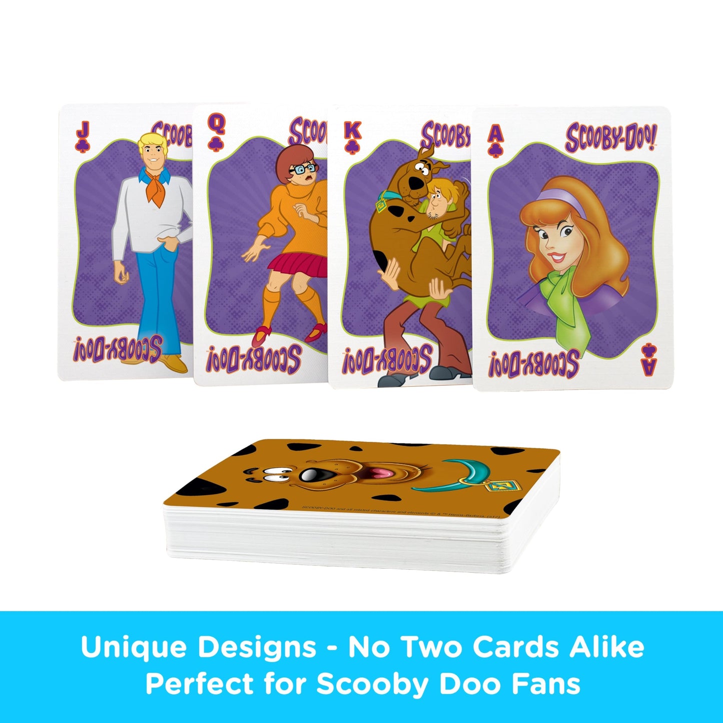 Aquarius Scooby Doo Playing Cards Standard Size - Themed Novelty Deck with 52 Unique Cartoon Designs - Collectible Merchandise Gift for Teens