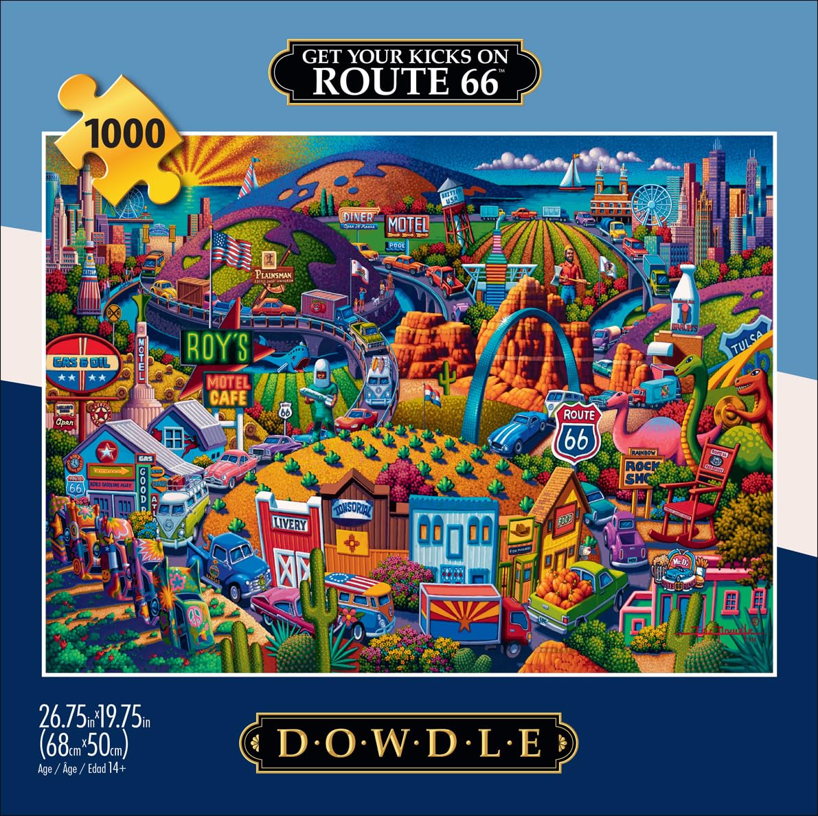 Buffalo Games - Eric Dowdle Get Your Kicks on Route 66-1000 Piece Puzzle