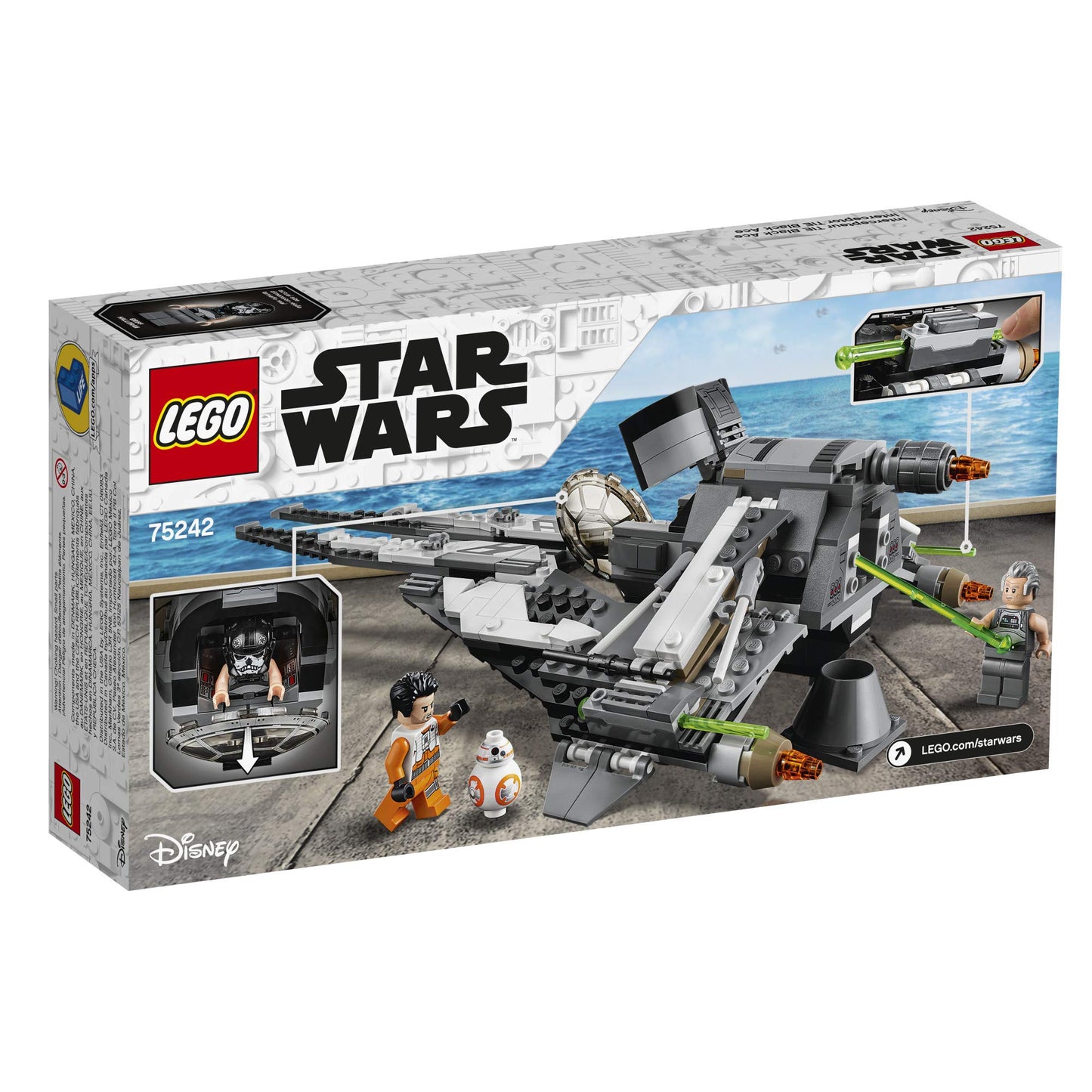 LEGO Star Wars Resistance Black Ace TIE Interceptor 75242 Building Kit (396 Pieces)