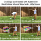 Bubbleventi Giant Bubble Kit | Made in USA | Includes 2 Wooden Wands, a Tips and Tricks Booklet, and 1 Bubble Mix - Makes 4 Gallons of Big Bubble