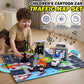Weelozing Pull Back Truck Car Toddler Toy Set for 3 4 5 Year Old Boys and Girls with 2 in 1 Playmat Storage Bag, Kids Toys Age 3-5 Birthday Gifts