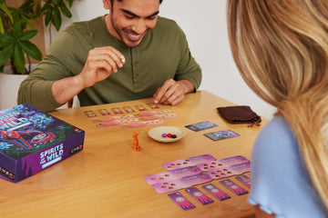 Mattel Games Spirits of the Wild: Awakening Relaxing, Light Strategy Board Game for 2 Players with Stones, Bowl and Coyote Figure
