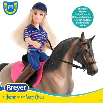 Breyer Freedom Series (Classics) English Horse & Rider Doll Set | (1:12 Scale) | Model #61114,Multicolor