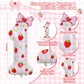 40 Inch Strawberry Number 1 Balloons,Pink Berry First Birthday Balloon with Bow,Large Sweet One Foil Balloon for Girl 1st Birthday