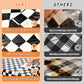PPXMEEUDC 3 Pack Black White Checkered Tablecloth, 54 x 108 Inch Waterproof Disposable Plastic Rectangular Table Covers for Race Car, Poker, Chess