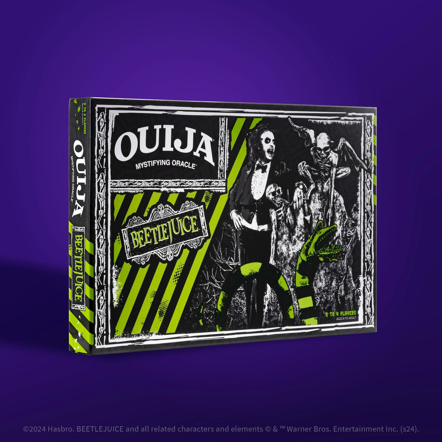 Ouija: Beetlejuice, Inspired by Tim Burton’s Cult Classic Movie, Collectible Classic Ouija Board Game with Green Planchette, Officially Licensed
