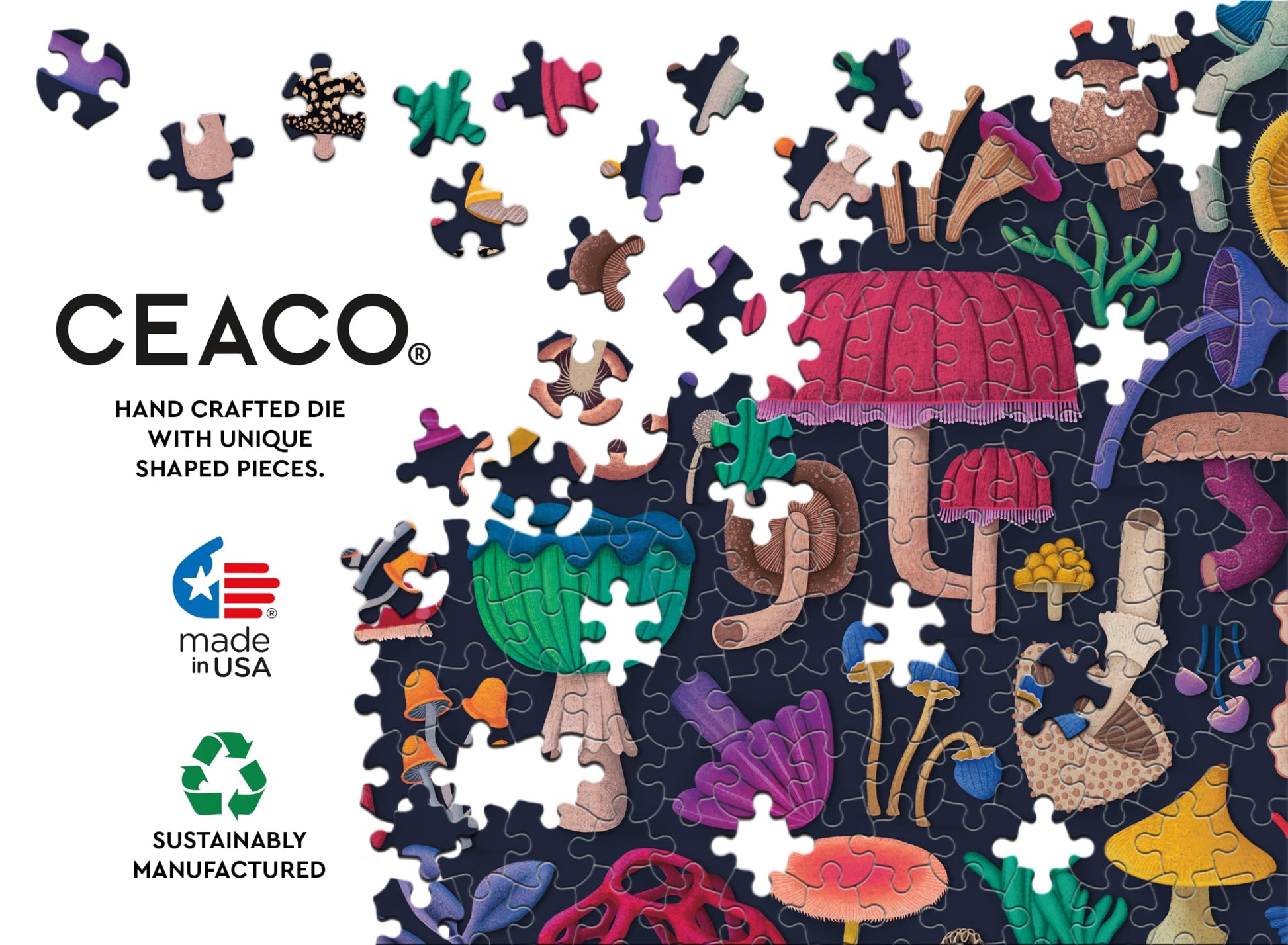 Ceaco - Magical Mushrooms - 300 Large Piece Jigsaw Puzzle for Adults