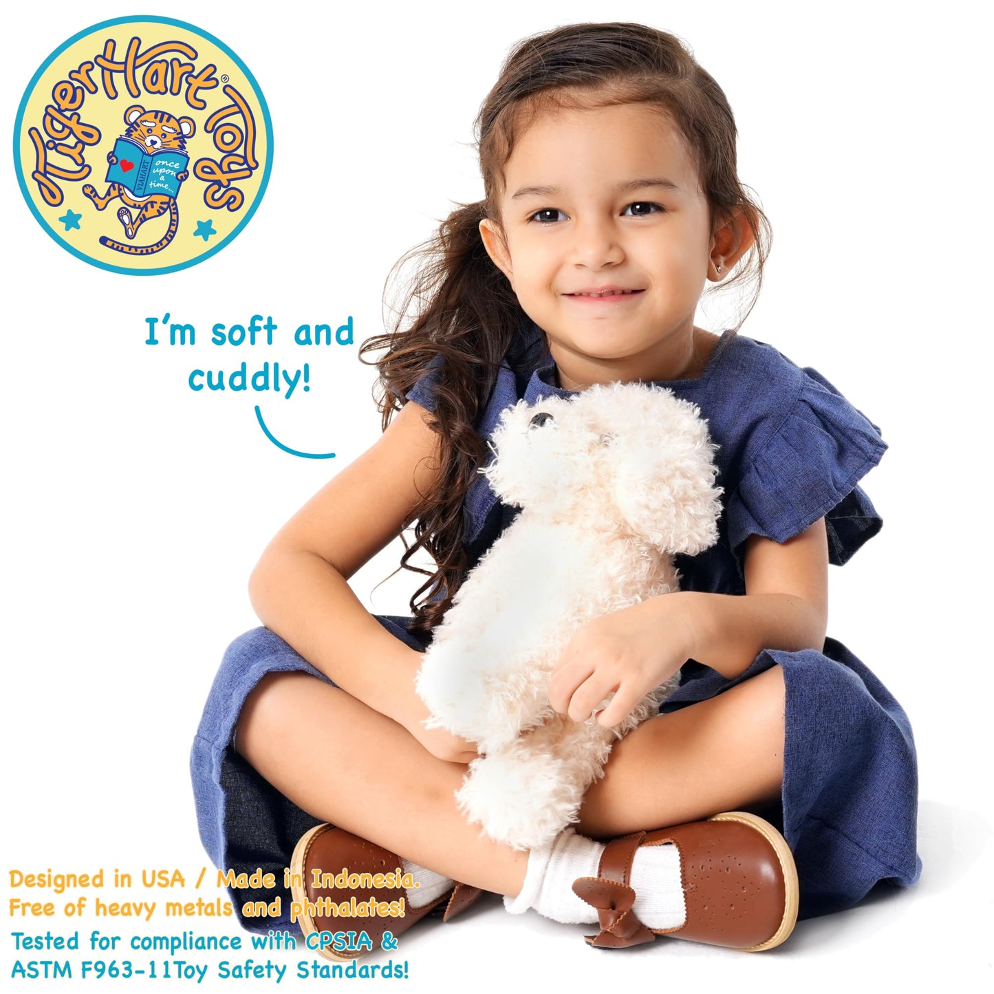 TigerHart Luka The Labradoodle - 12 Inch Stuffed Animal Plush Poodle Dog