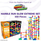 Marble Genius Marble Run Race Track - 300-Piece Multicolor Glow Extreme Set - STEM Building Toy & Marble Race Set for Kids Ages 4+