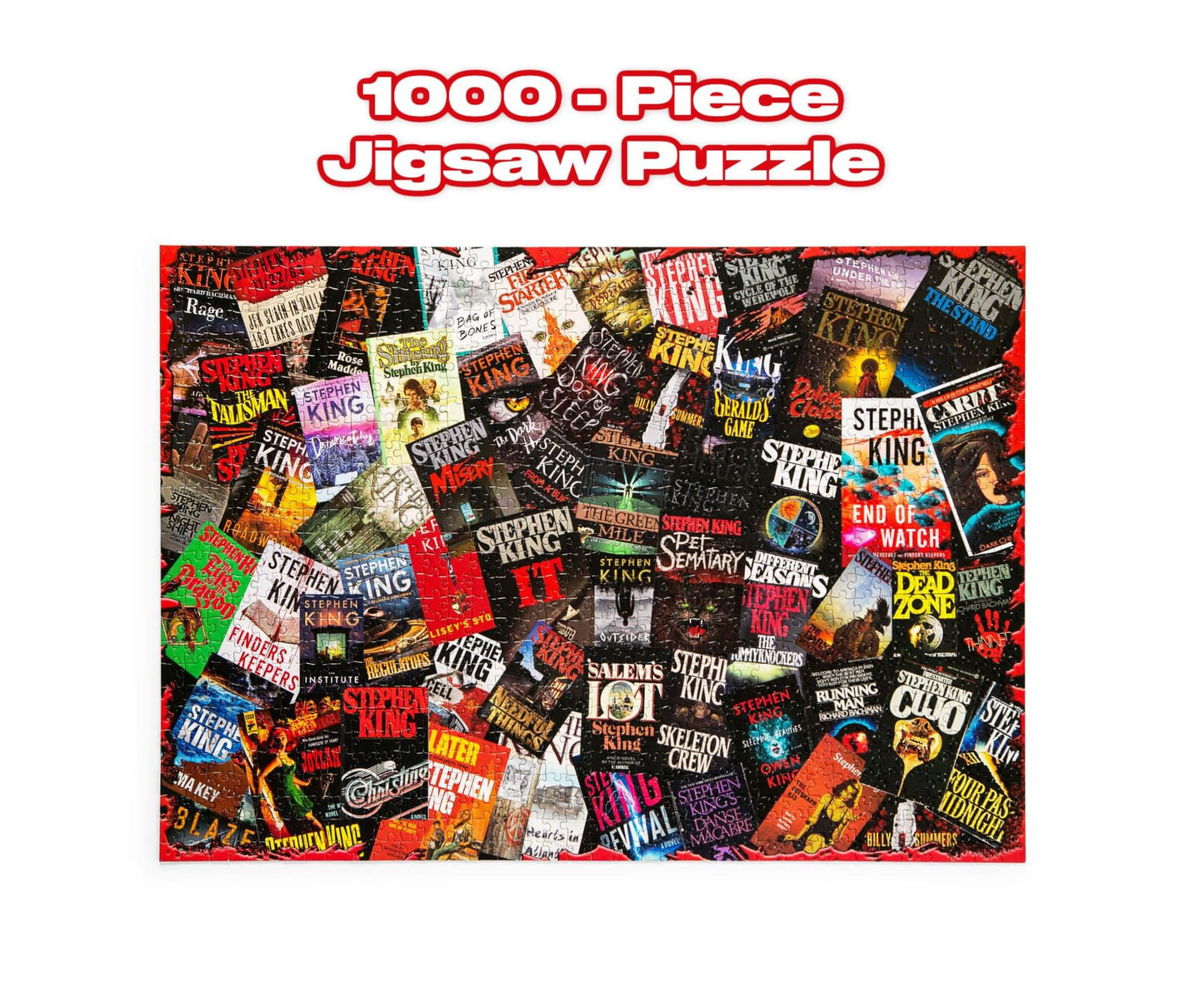 Toynk King of Horror Collage Puzzle for Adults Inspired By Stephen King | Difficult 1000 Piece Jigsaw Puzzle Toy | Interactive Brain Teaser for Game